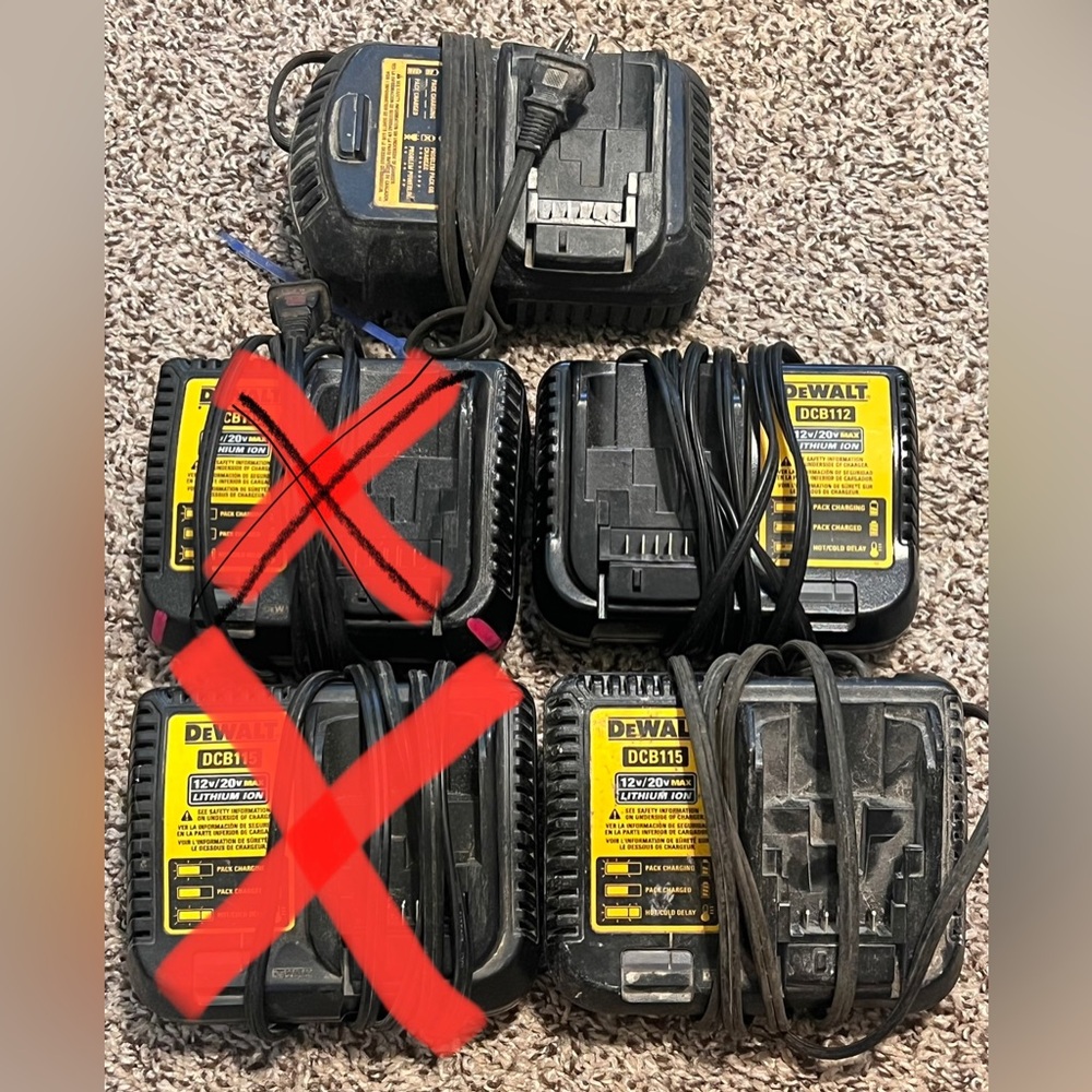 DEWALT DCB115 DCB112 DCB101 12V/20V MAX Lithium Ion Battery Charger (PICK ONE)